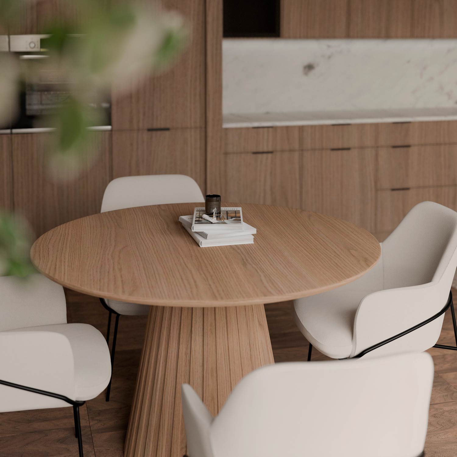 MESA NAYE FIJA 100cm ROBLE