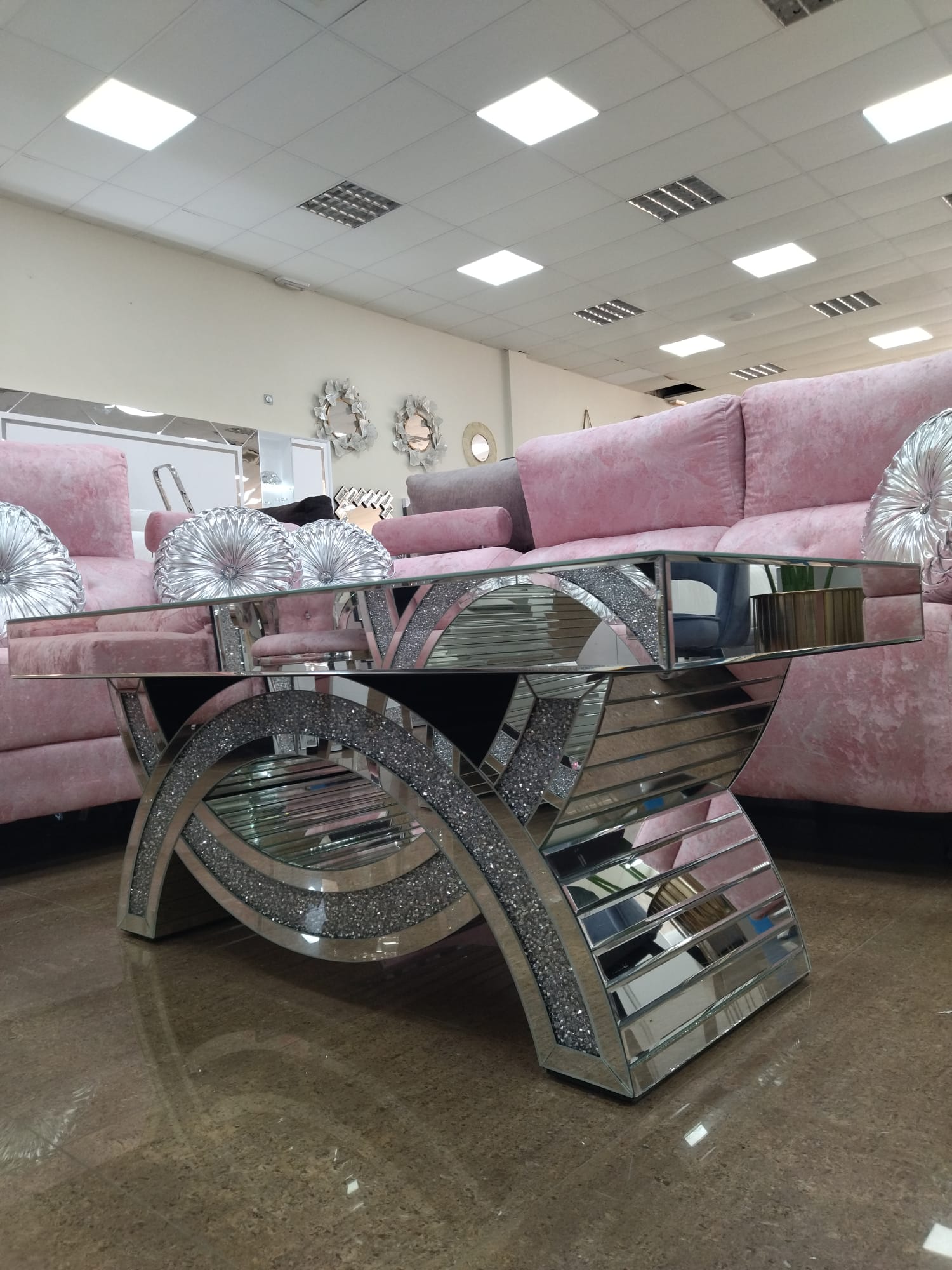 Mesa centro cristal