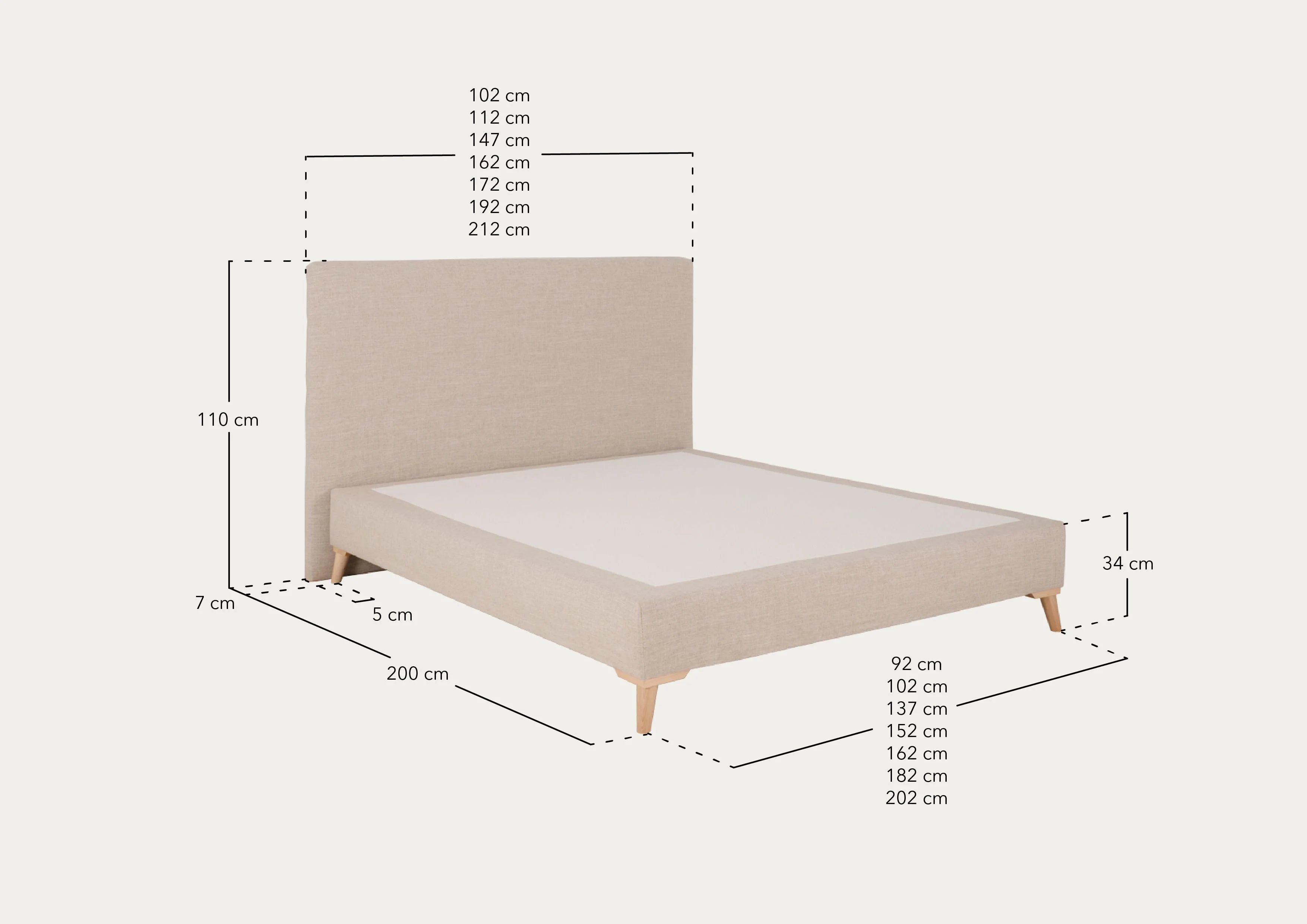 MIMIA CAMA 150x200cm