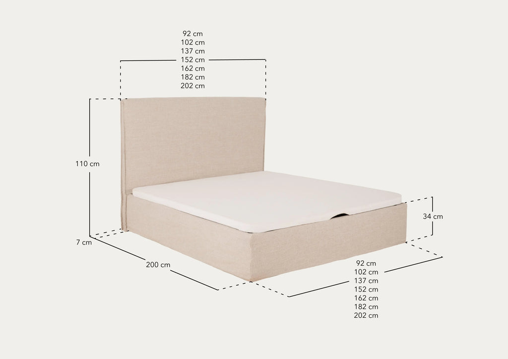 MIYA CAMA CANAPÉ DESENFUNDABLE 150x200cm