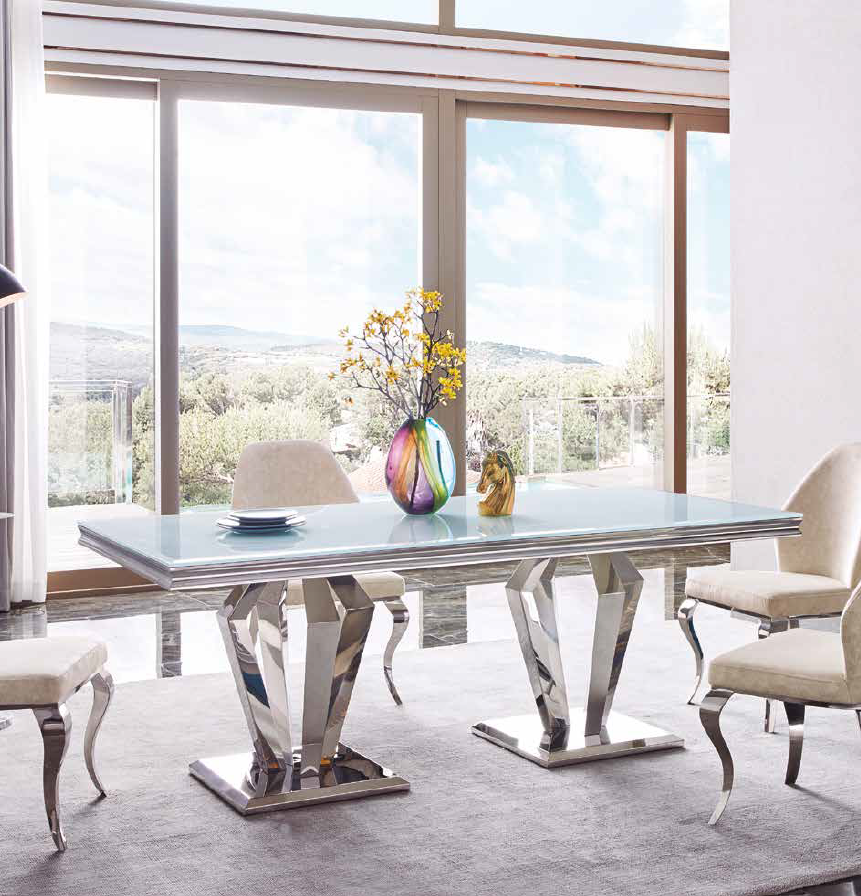 Mesa de comedor Vera acero inoxidable