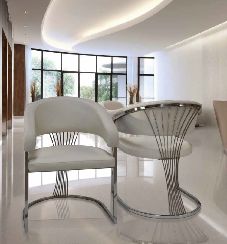 Silla Acero Inoxidable Manila Plata