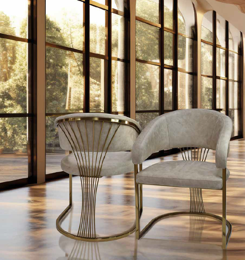 Silla Acero Inoxidable Manila Oro