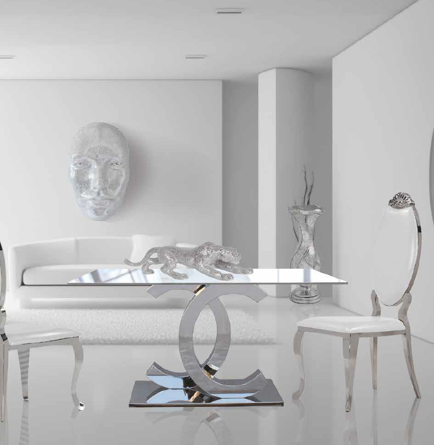 Mesa de comedor Acero Cromado Nora