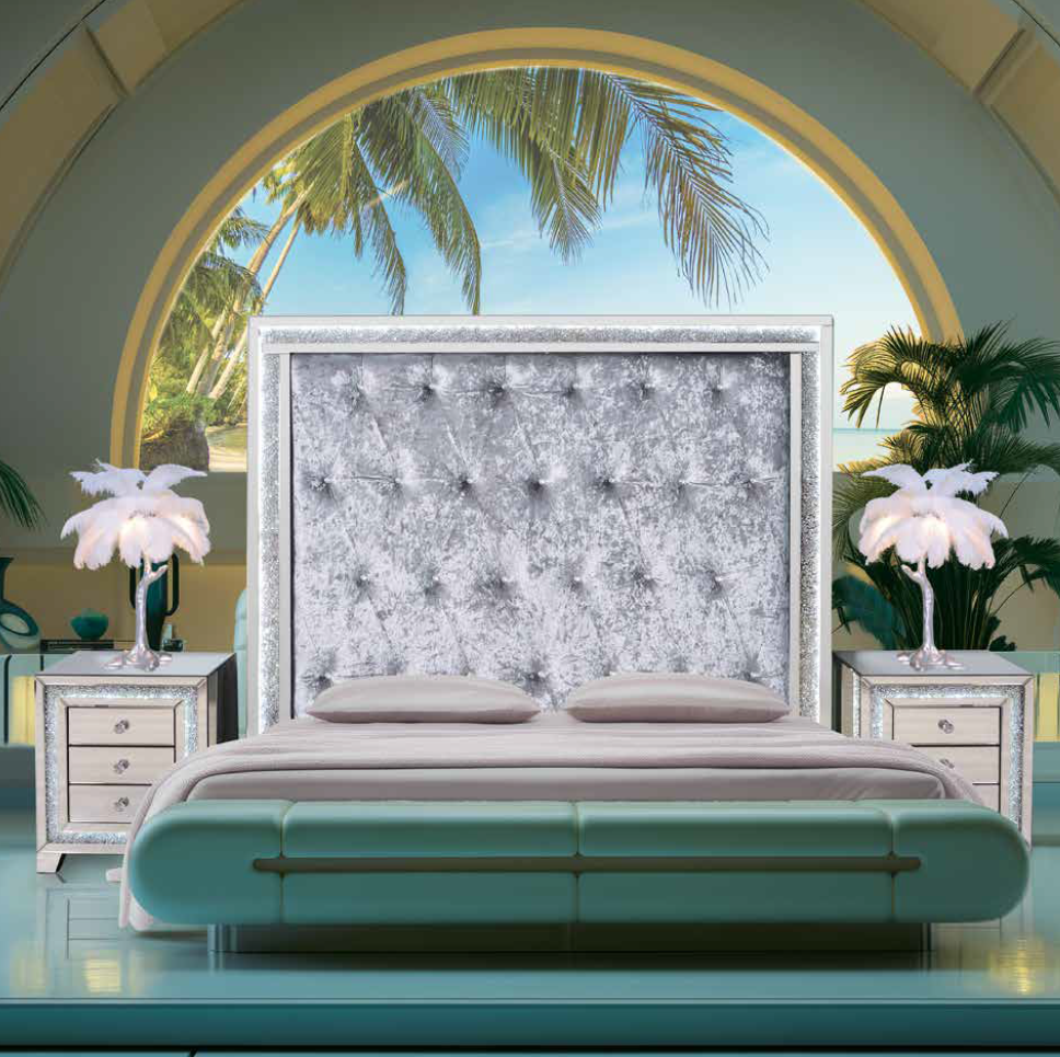 Conjunto mesitas cristal LED Golden