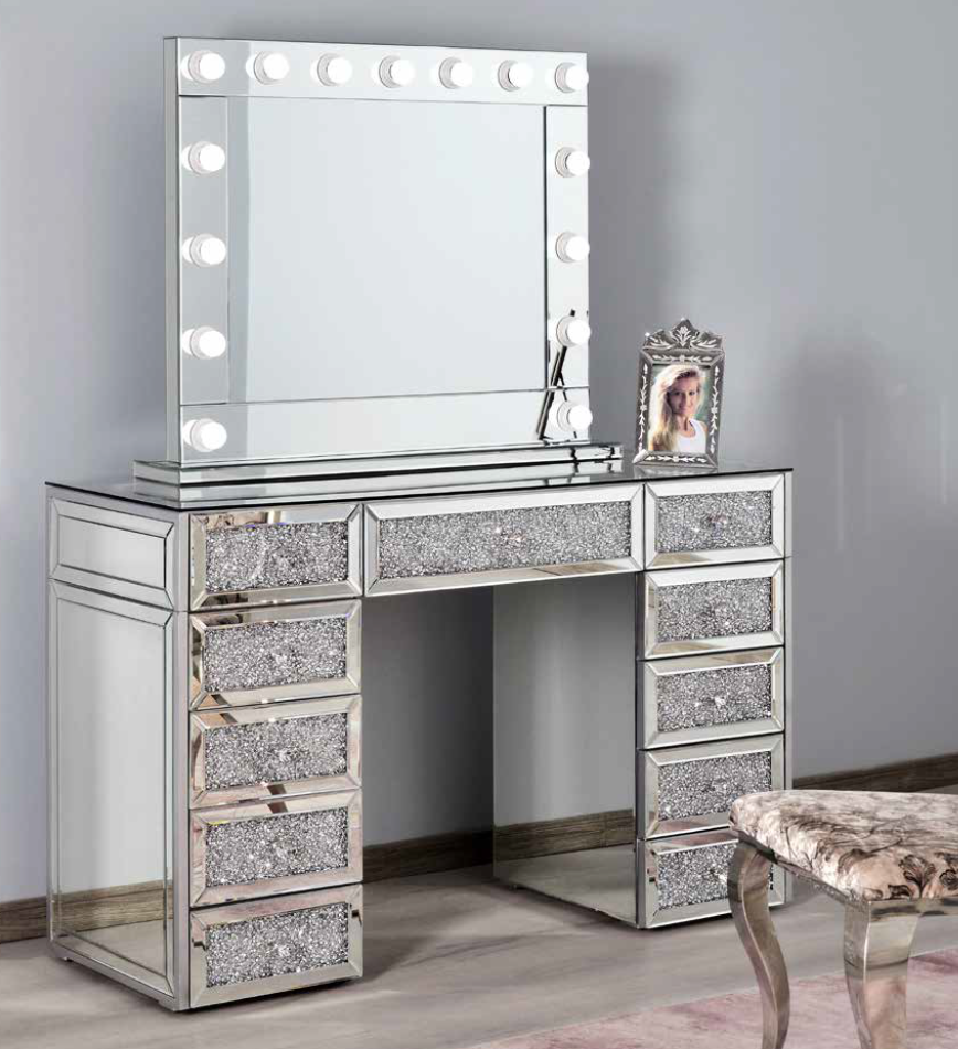 Conjunto Tocador Cristal Golden