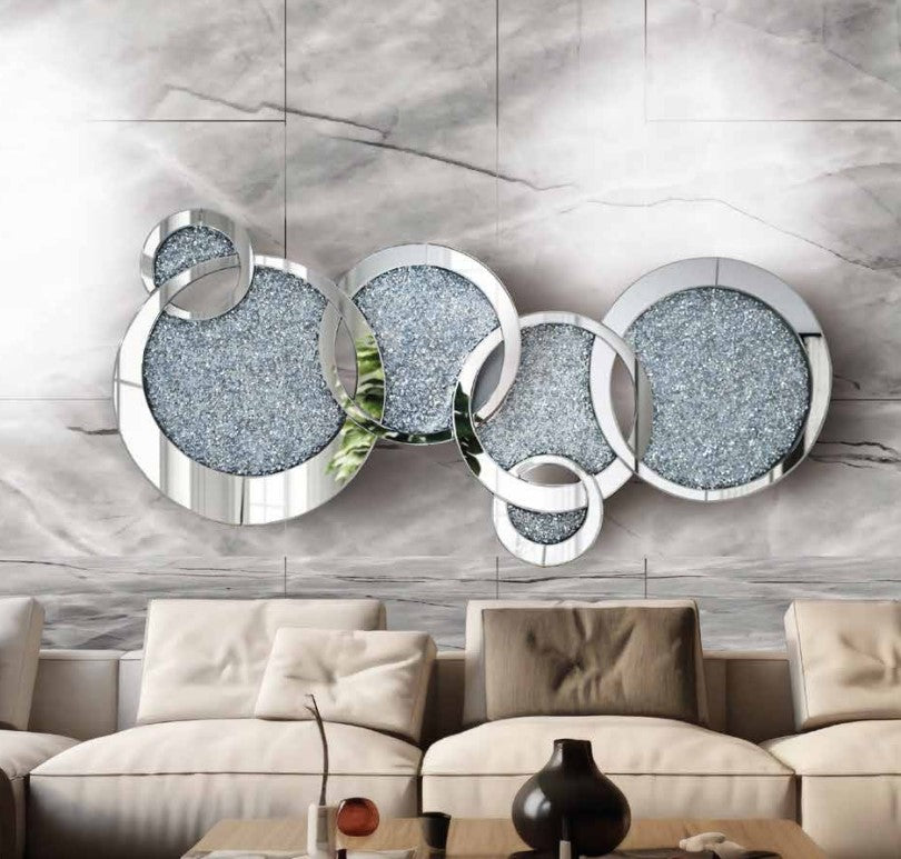 ESPEJO CRISTAL CIRCULOS Bella