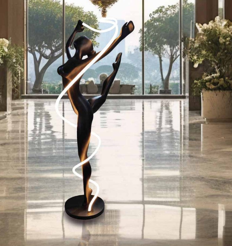 FIGURA BALLET NEGRO CON LED Ballet