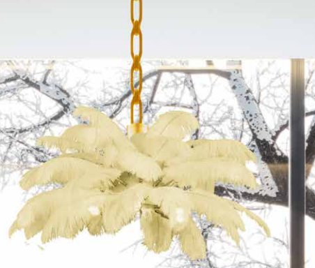 LÁMPARA TECHO PLUMAS Vienna