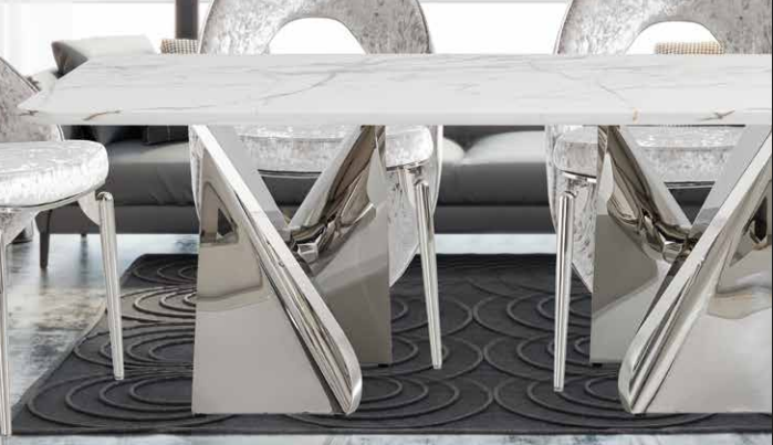 MESA COMEDOR EN ACERO Vienna