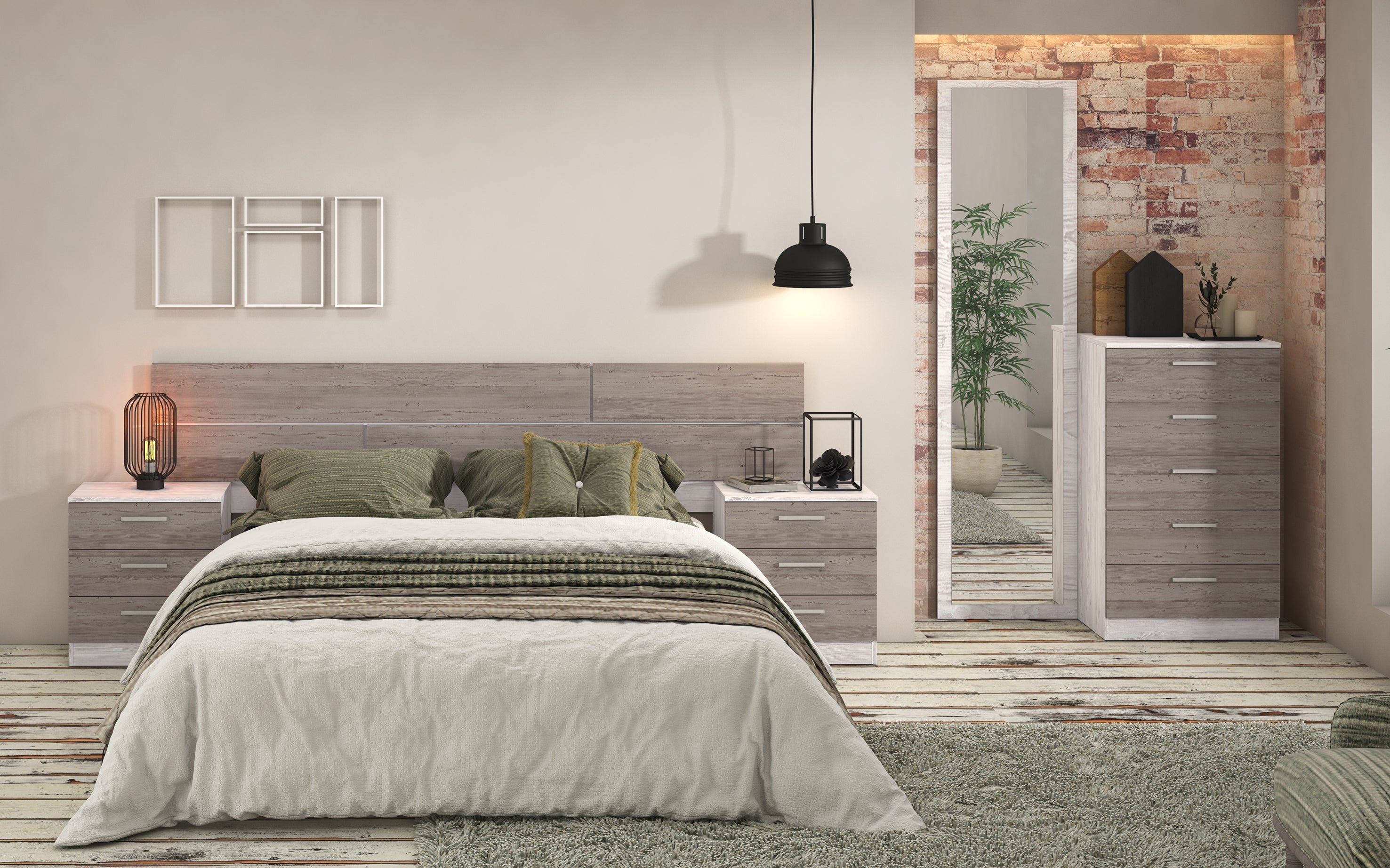 DORMITORIO MONIKA COMPLETO (diferentes colores)