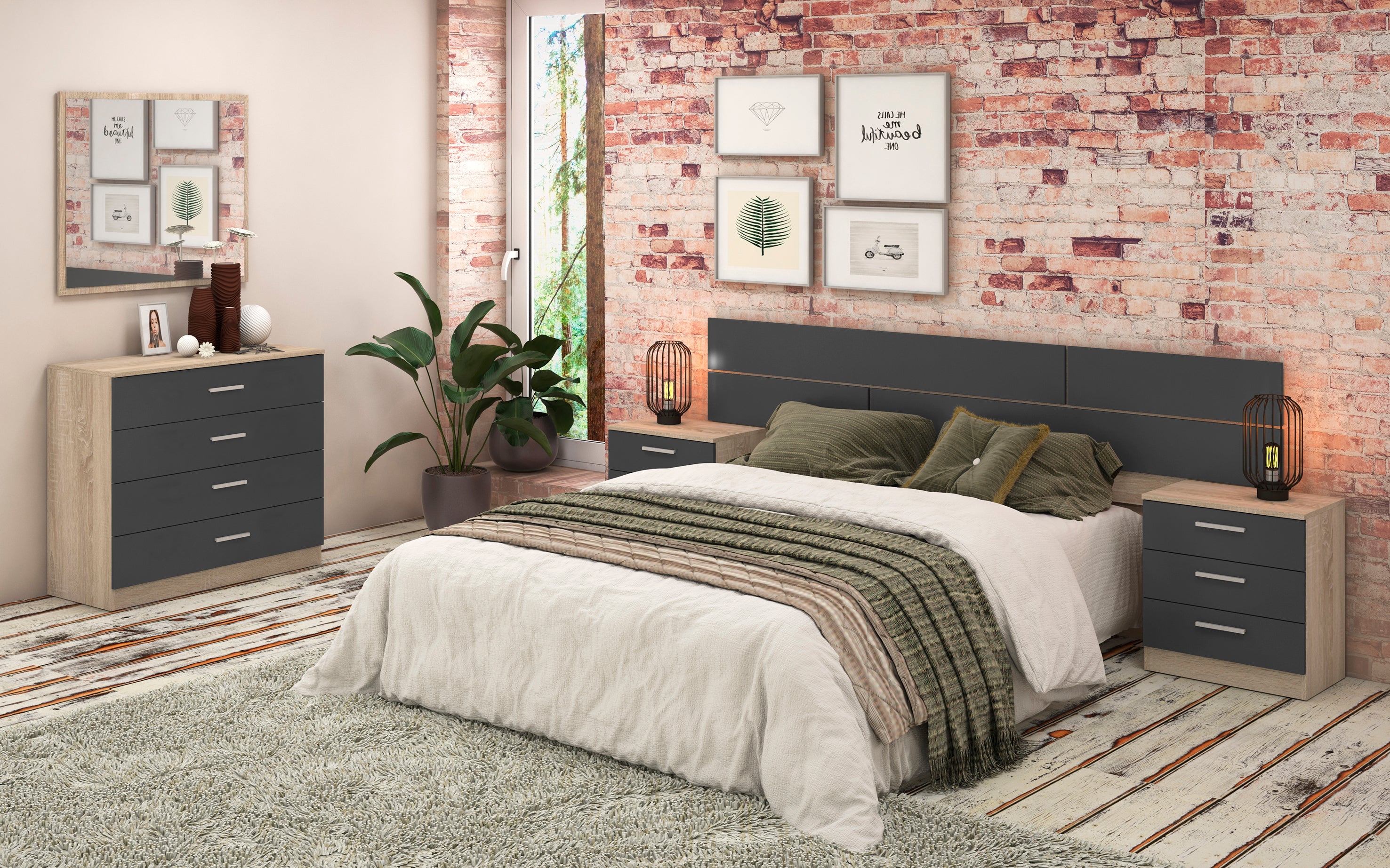 DORMITORIO MONIKA COMPLETO (diferentes colores)