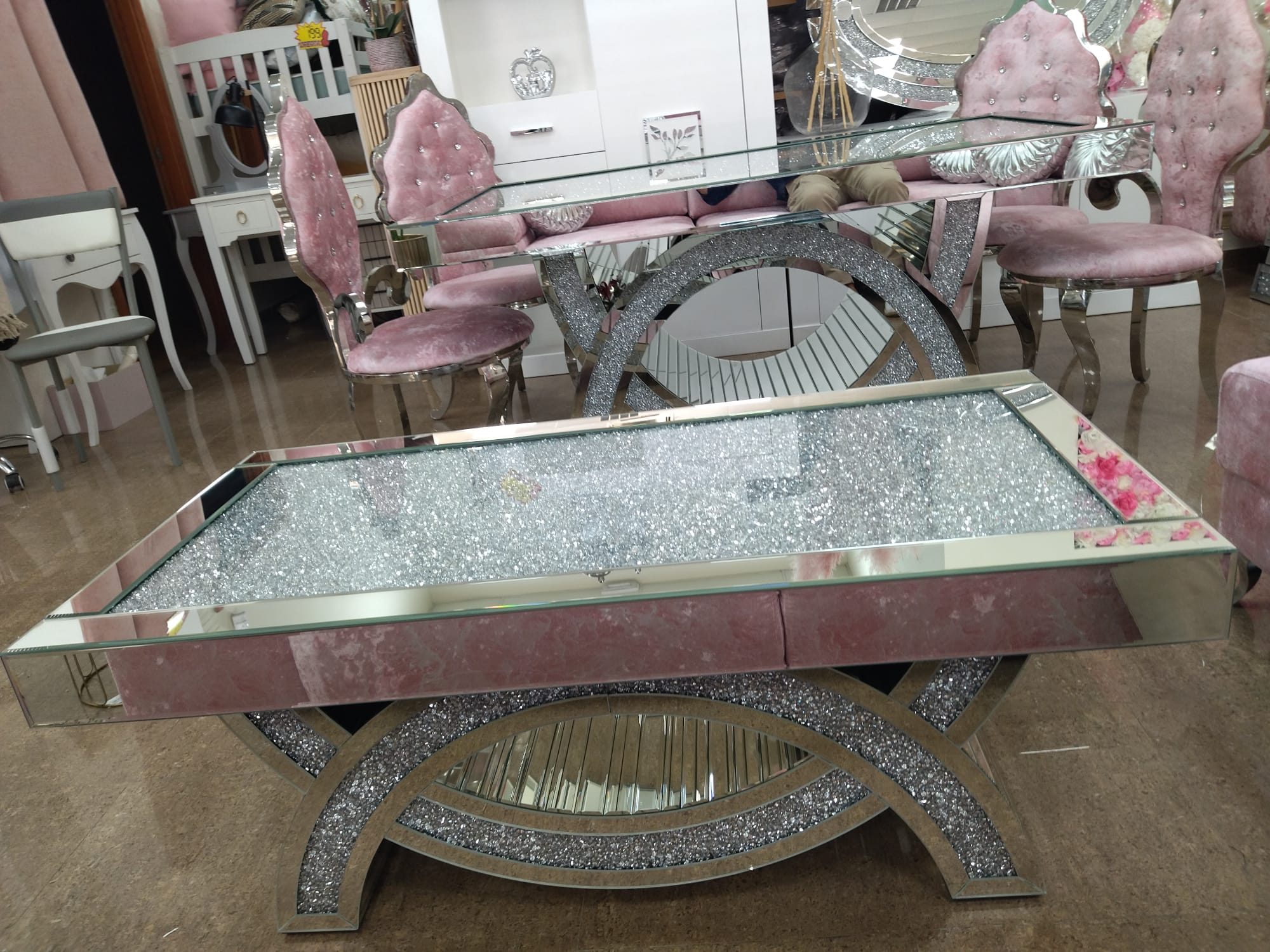 Mesa centro cristal