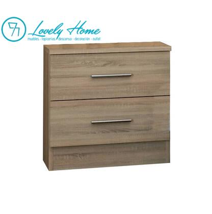 MESITA DE NOCHE 2 CAJONES - Imagen 2