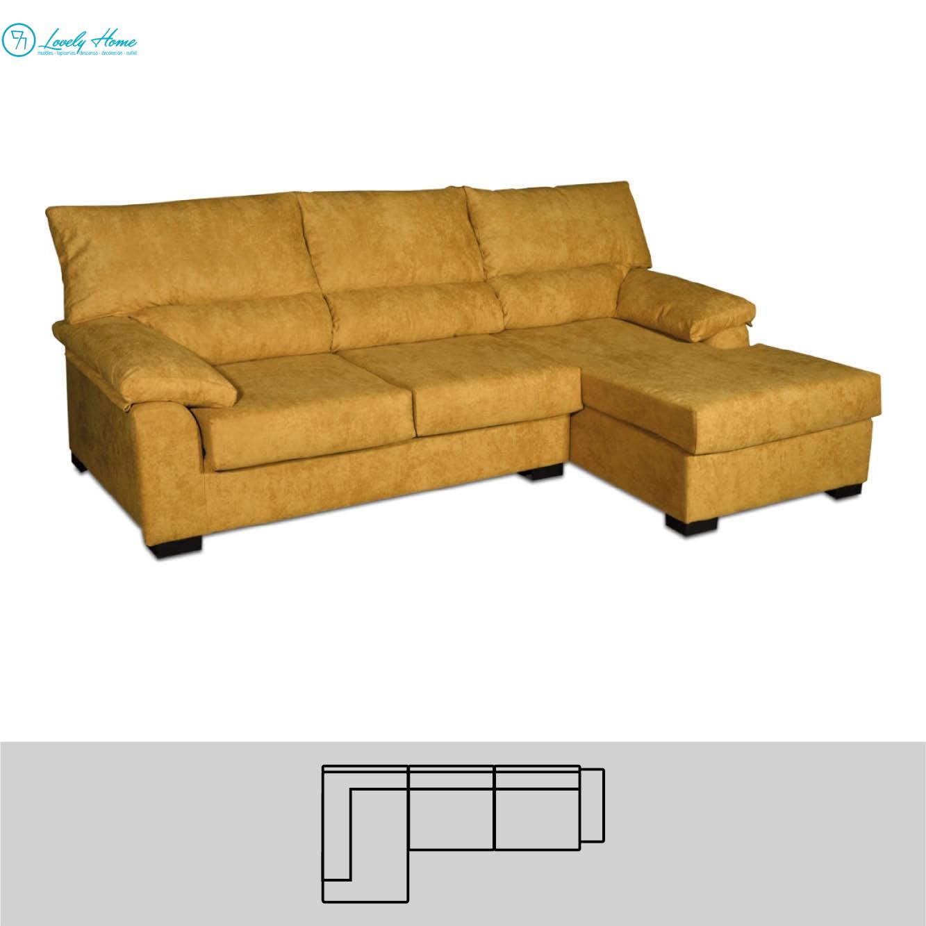 CHAISE 3 PLAZAS (2 ASIENTOS + CHAISE) 200 REVERSIBLE - MOD. VILLA - Imagen 2