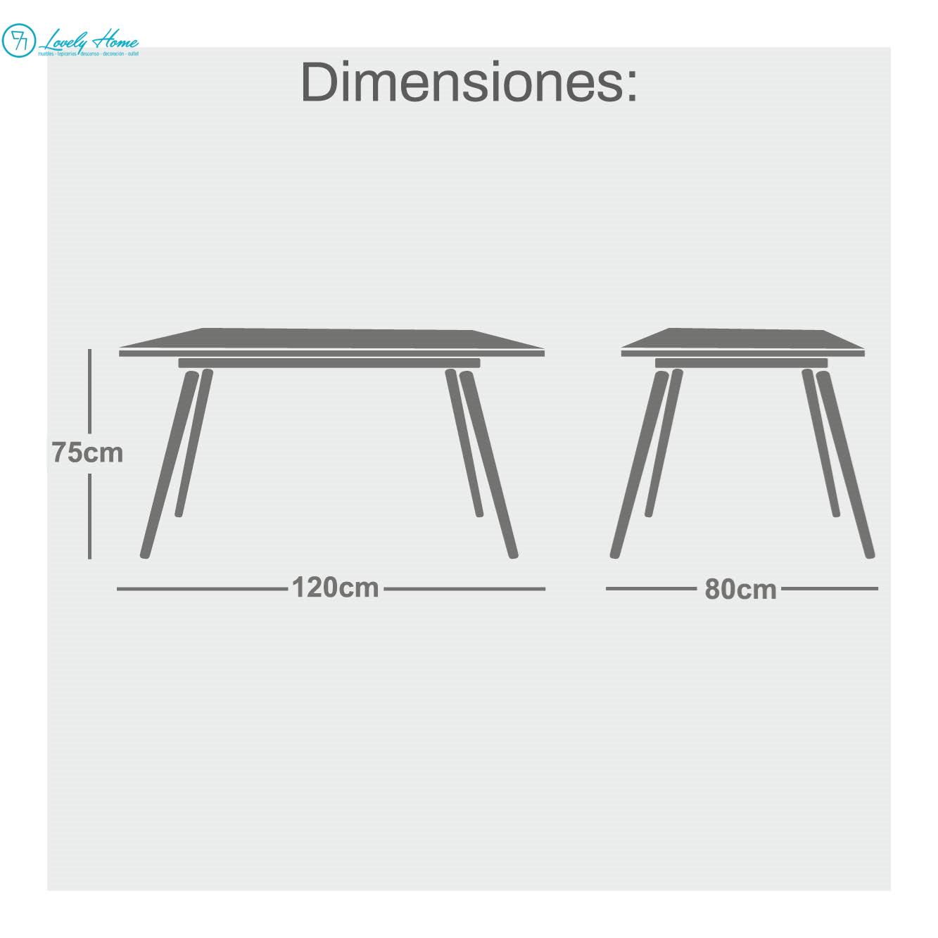 MESA DINAMARCA PLUS 120x80 - Imagen 6