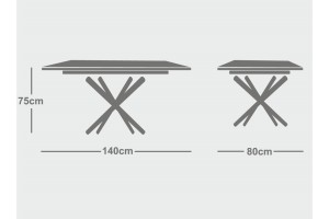 MESA LEONA 140x80cm