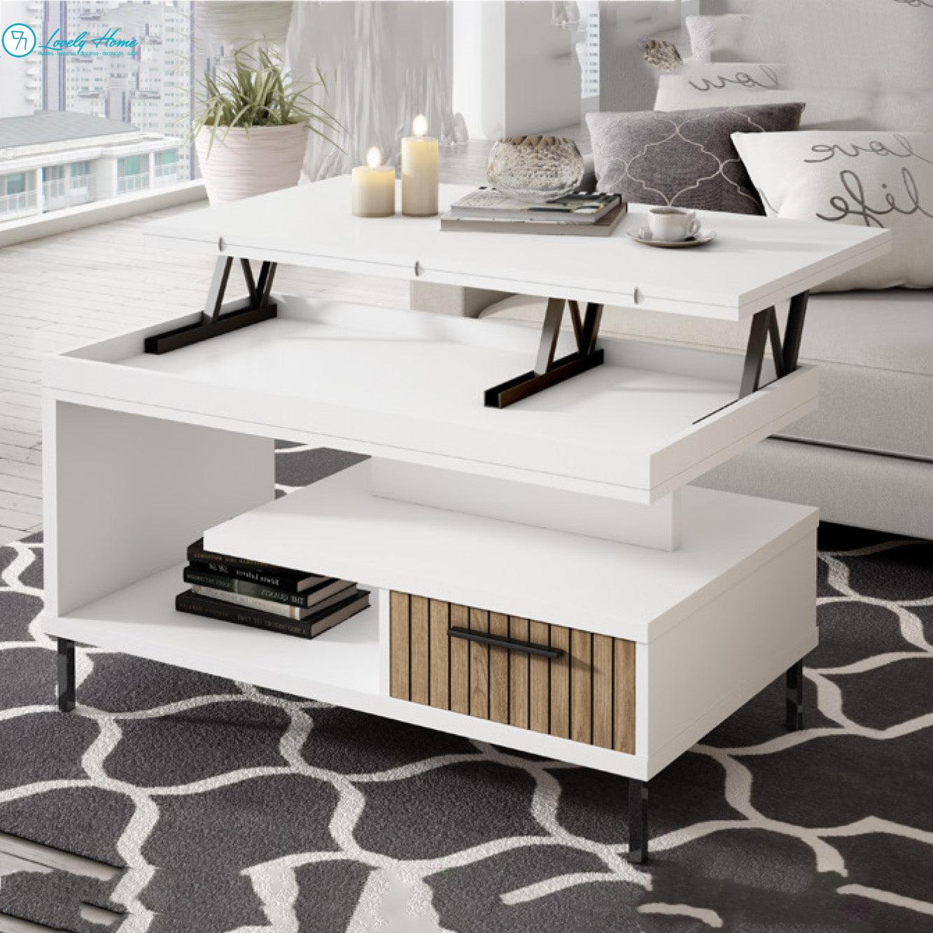 MESA DE CENTRO ELEVABLE Y CONVERTIBLE CAPRICCIO - Imagen 2