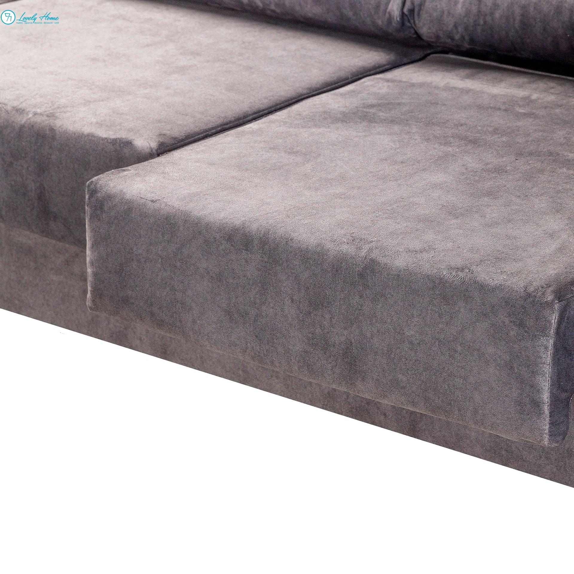 CHAISLONGE HUGO 278cm Sofá Chaise Longue Gris Marengo - Imagen 3