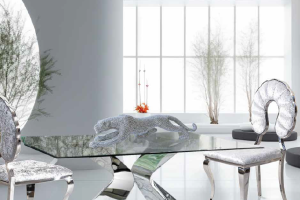 SILLA ACERO TAPIZADO TERCIOPELO Soraya