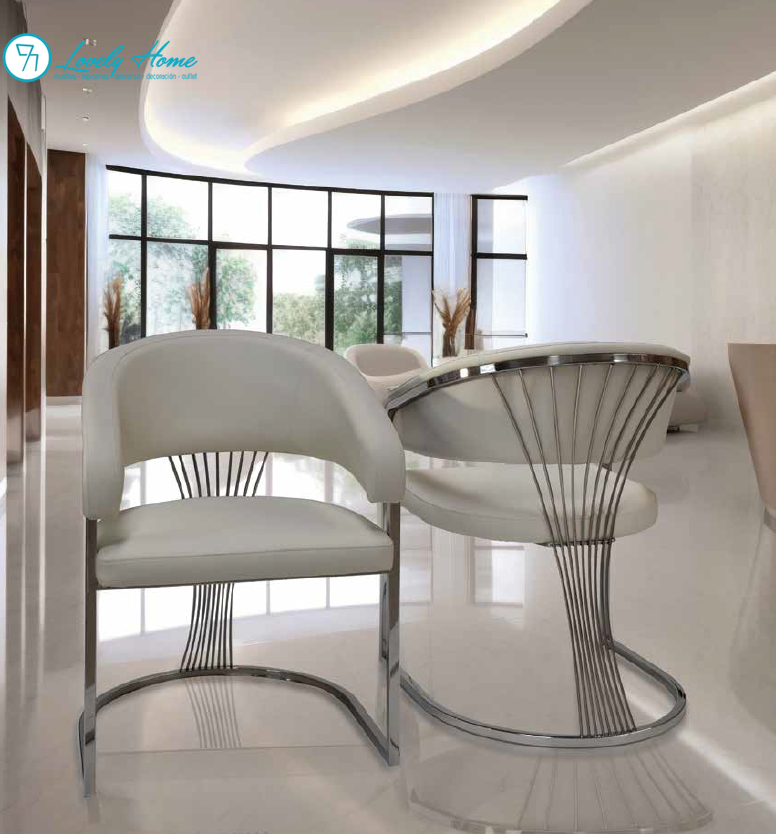 SILLA ACERO INOXIDABLE PLATA Manila