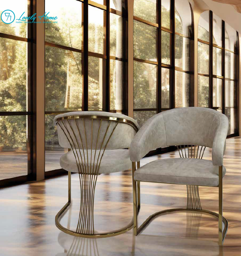 SILLA ACERO INOXIDABLE ORO Manila
