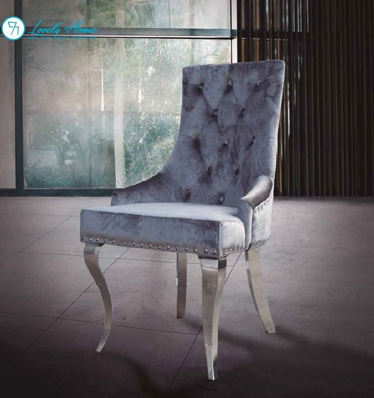 SILLA MODERNA TAPIZADA TERCIOPELO Omega