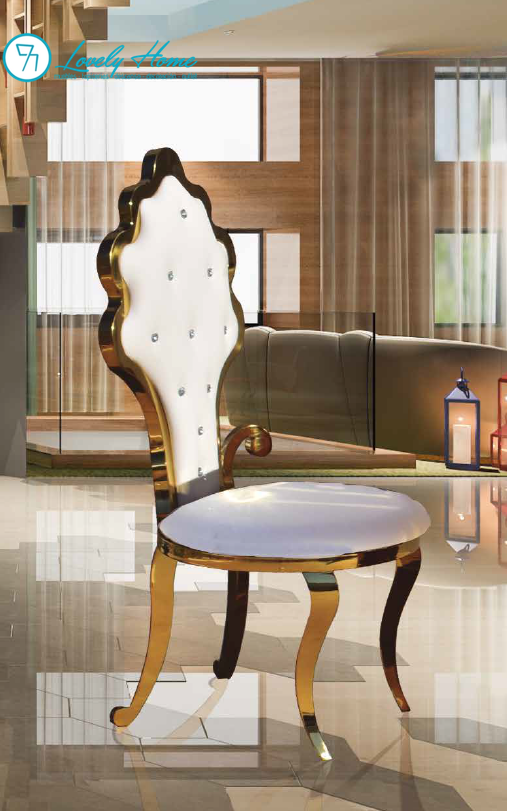 SILLA ACERO INOX ORO Lv