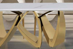 MESA COMEDOR ACERO ORO Odessa