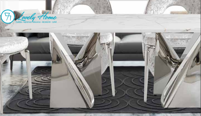 MESA COMEDOR EN ACERO Vienna