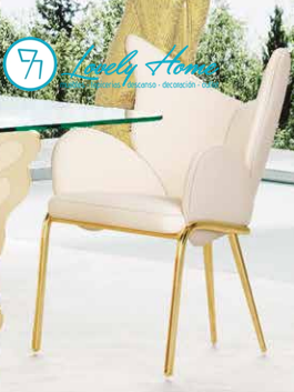 SILLA ACERO INOX ORO Borboleta