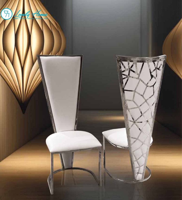 SILLA ACERO INOX PLATA Gaudí