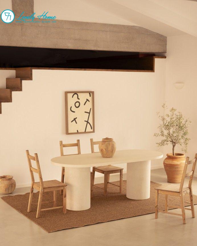 MESA KENZZY MESA COMEDOR OVALADA KENZZY BLANCO ROTO