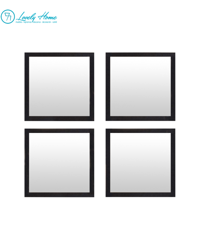 SET 4 ESPEJOS PARED CUADRADO - Imagen 2