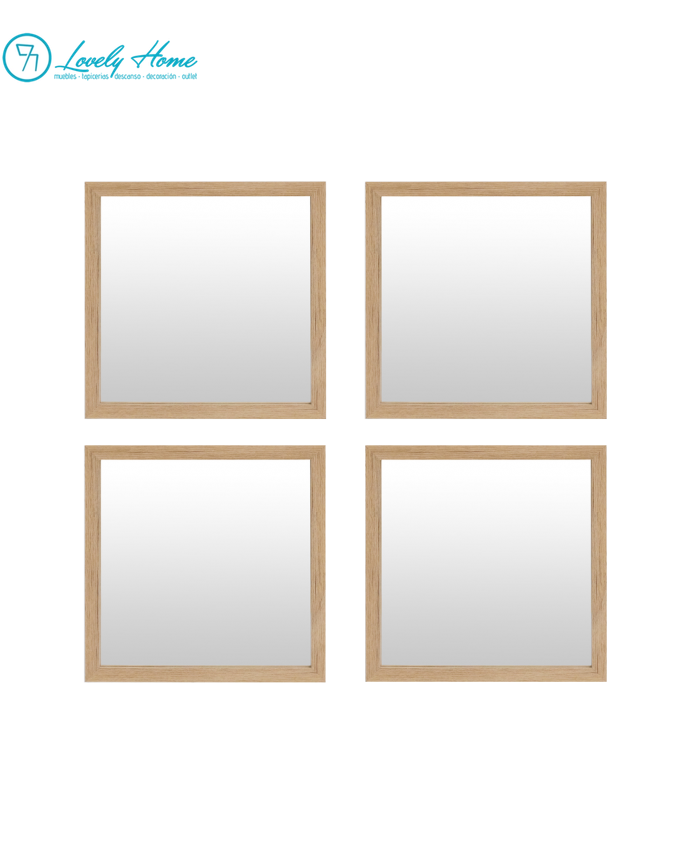 SET 4 ESPEJOS PARED CUADRADO - Imagen 4