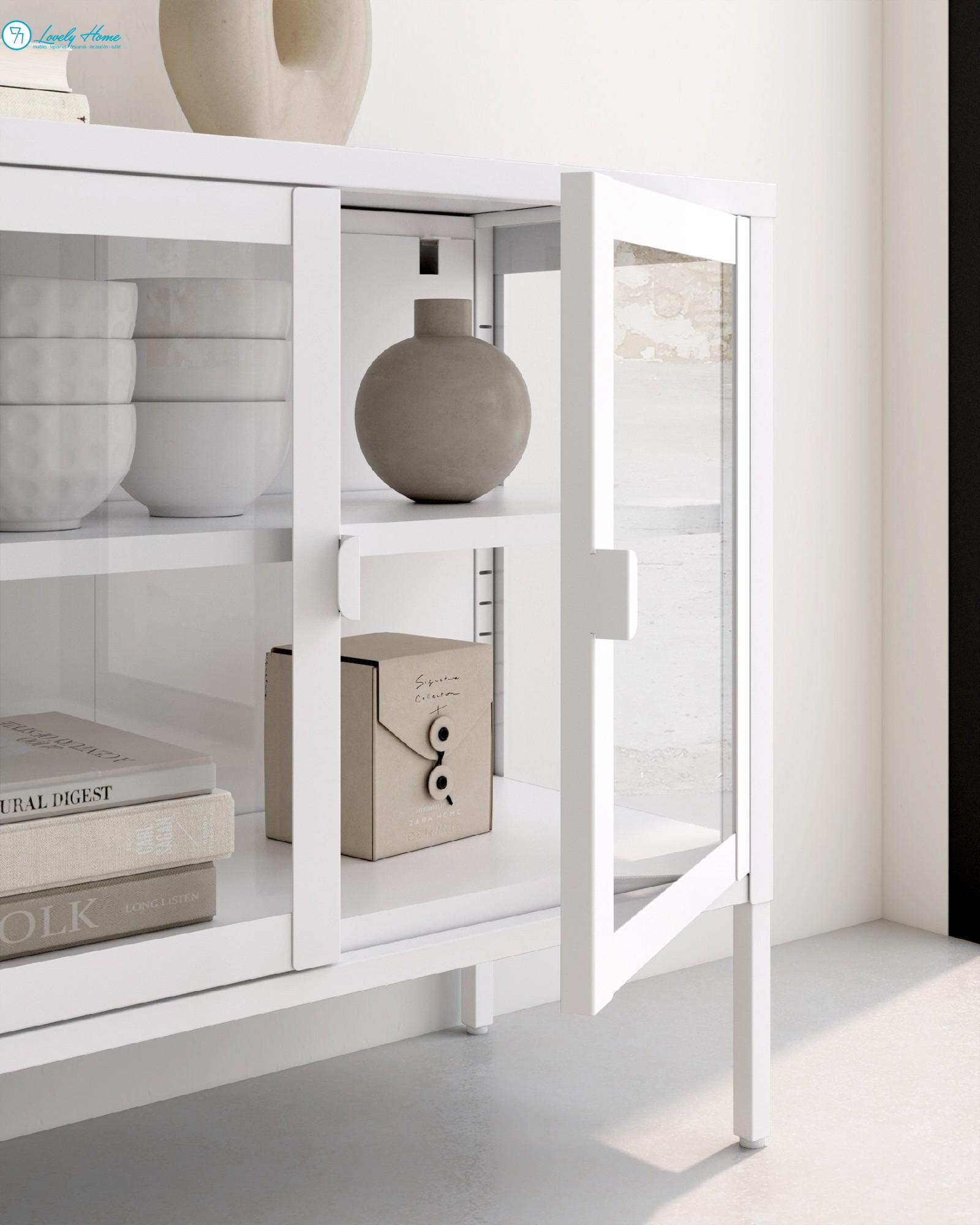 APARADOR TANIA 1,50X70 COLOR NEGRO Y CREMA - Imagen 4