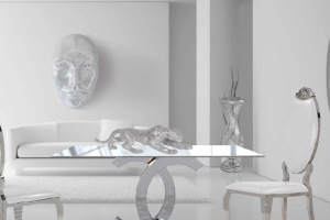 MESA DE COMEDOR ACERO CROMADO Nora