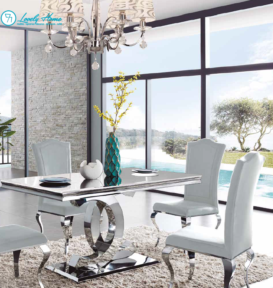 MESA COMEDOR ACERO Noemi