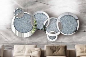 ESPEJO CRISTAL CIRCULOS Bella