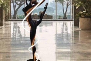 FIGURA BALLET NEGRO CON LED Ballet