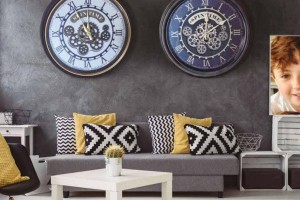 RELOJ REDONDO BLANCO/COFFEE Alana