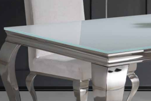 SILLA ACERO TAPIZADO PU-BLANCO Velvet